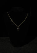 10K Gold Franco Chain + Cross Pendant