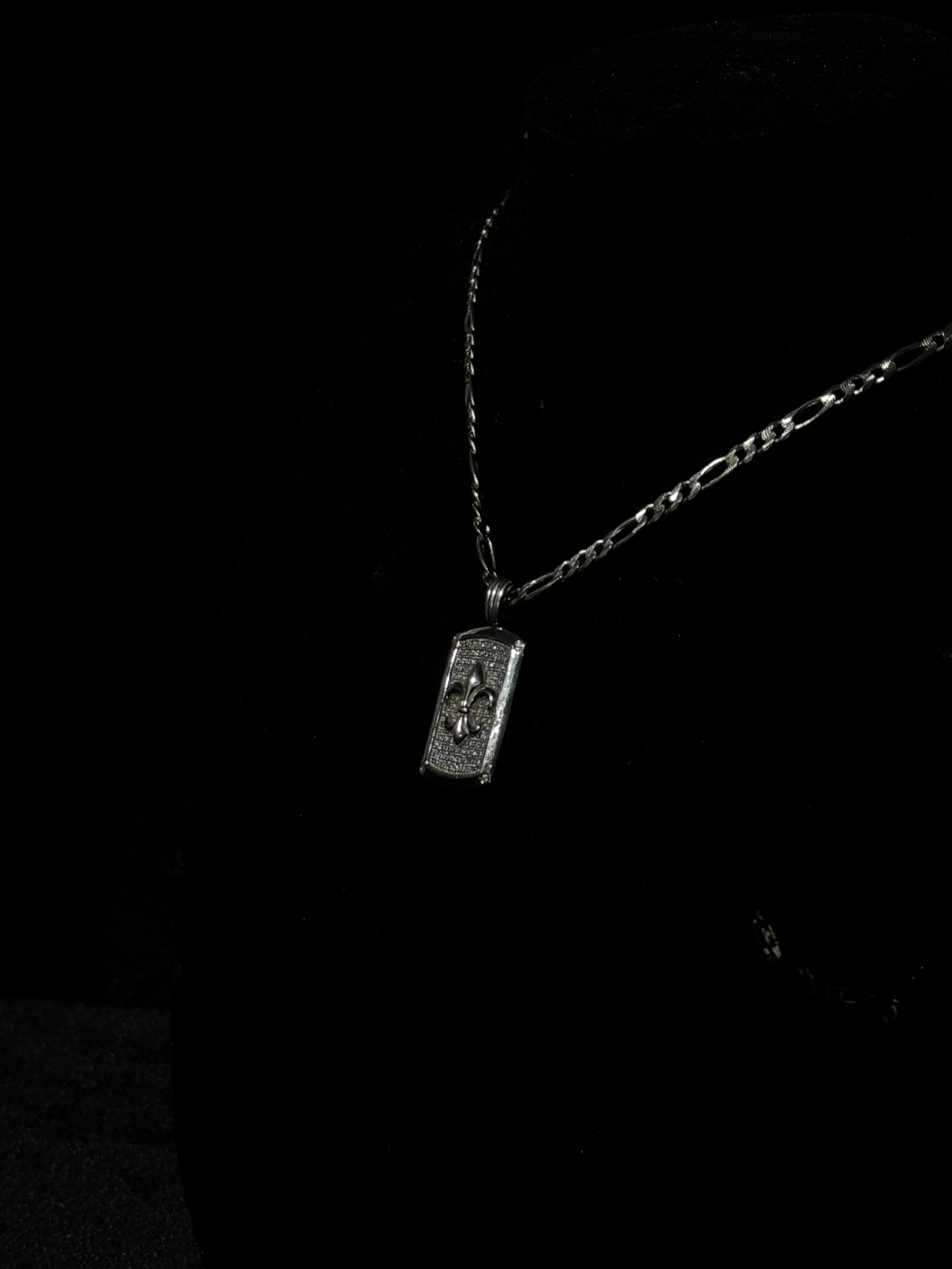 Cartier Chain + Fleur De Lis Pendant