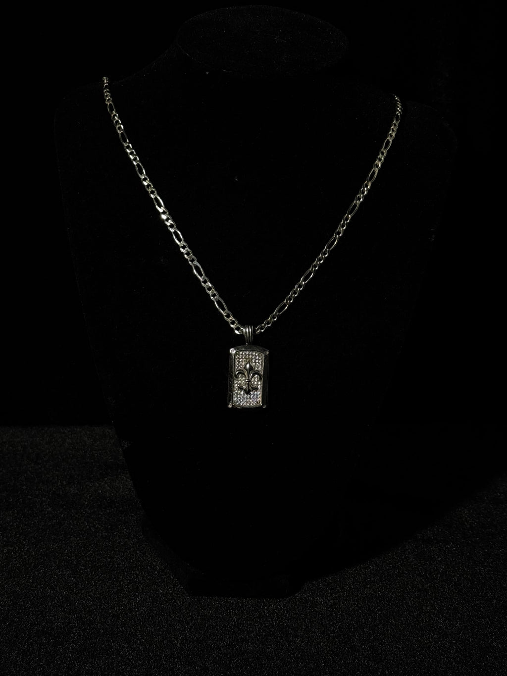 Cartier Chain + Fleur De Lis Pendant