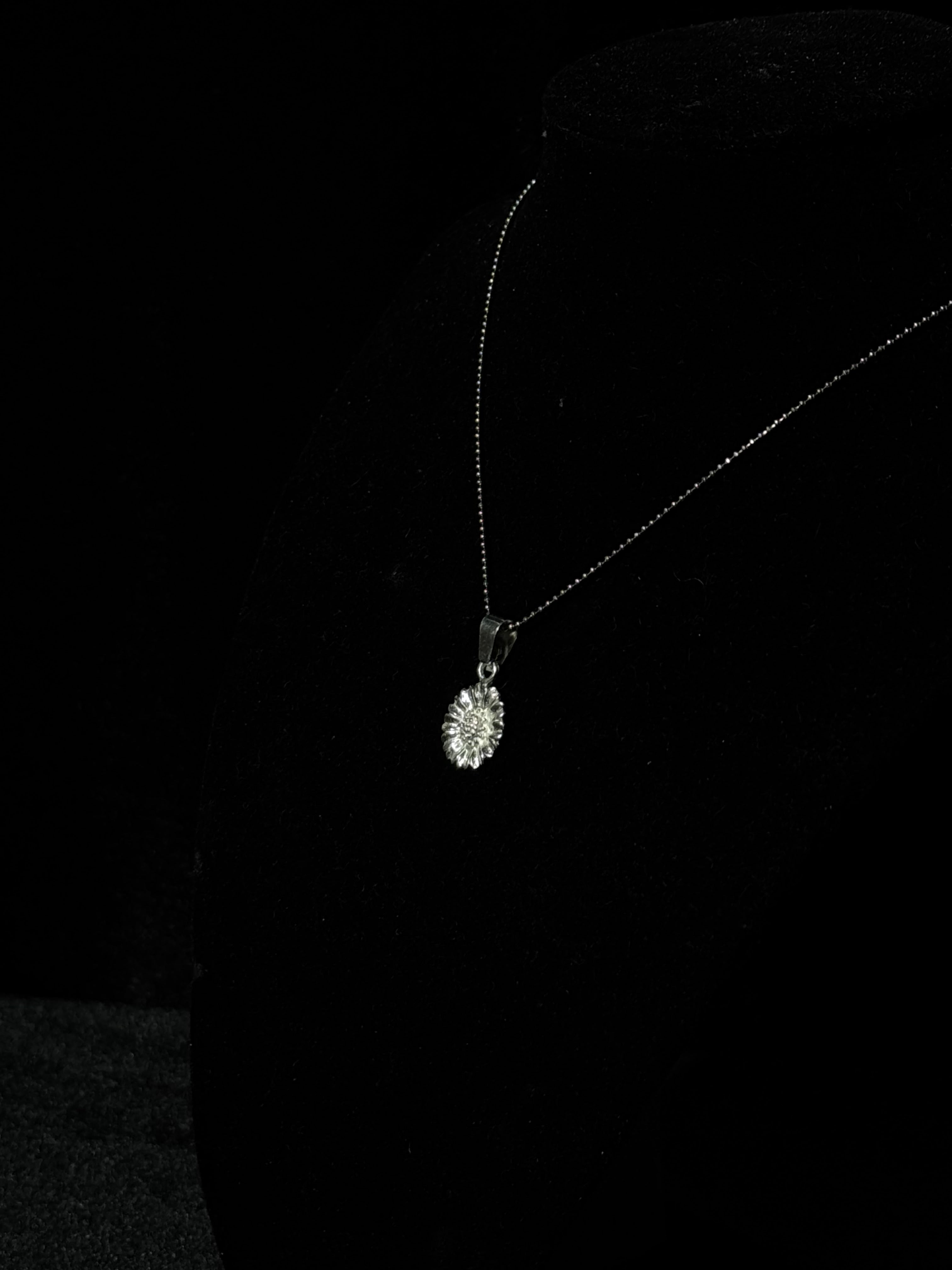 Sunflower Pendant + Ball Chain