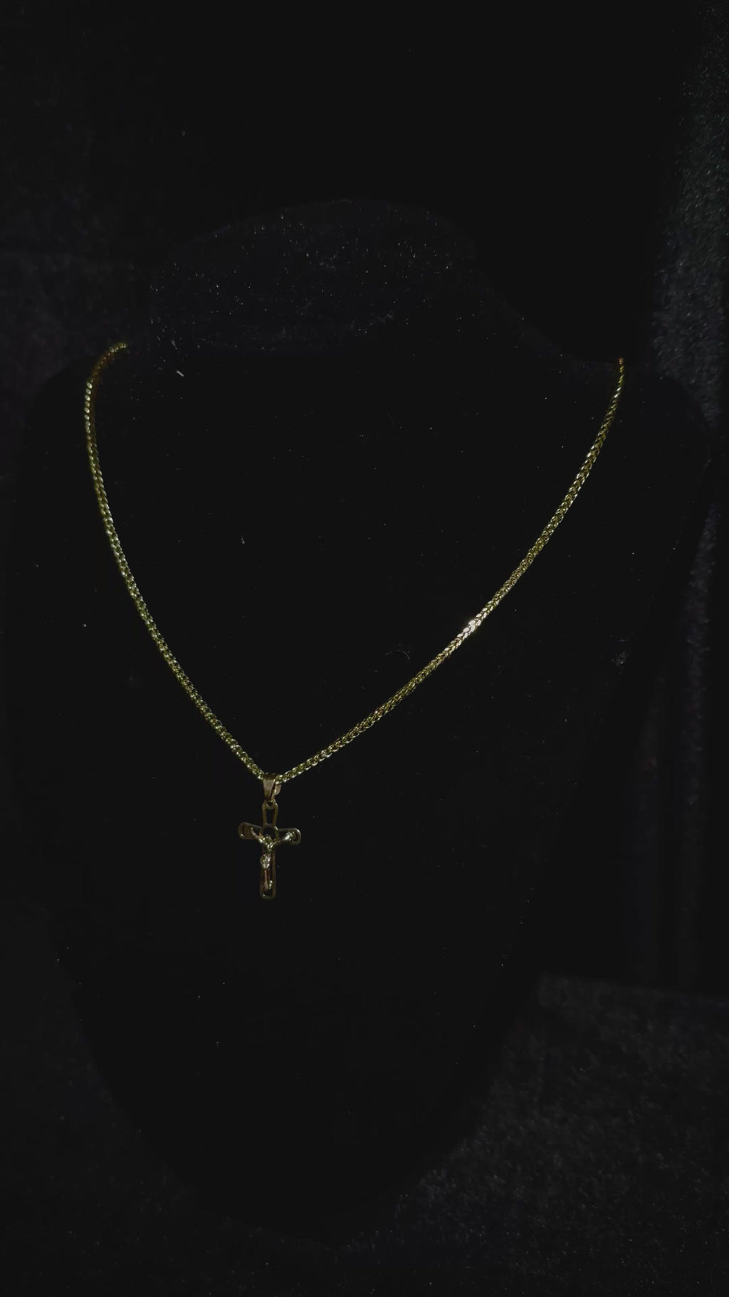 10K Gold Franco Chain + Cross Pendant